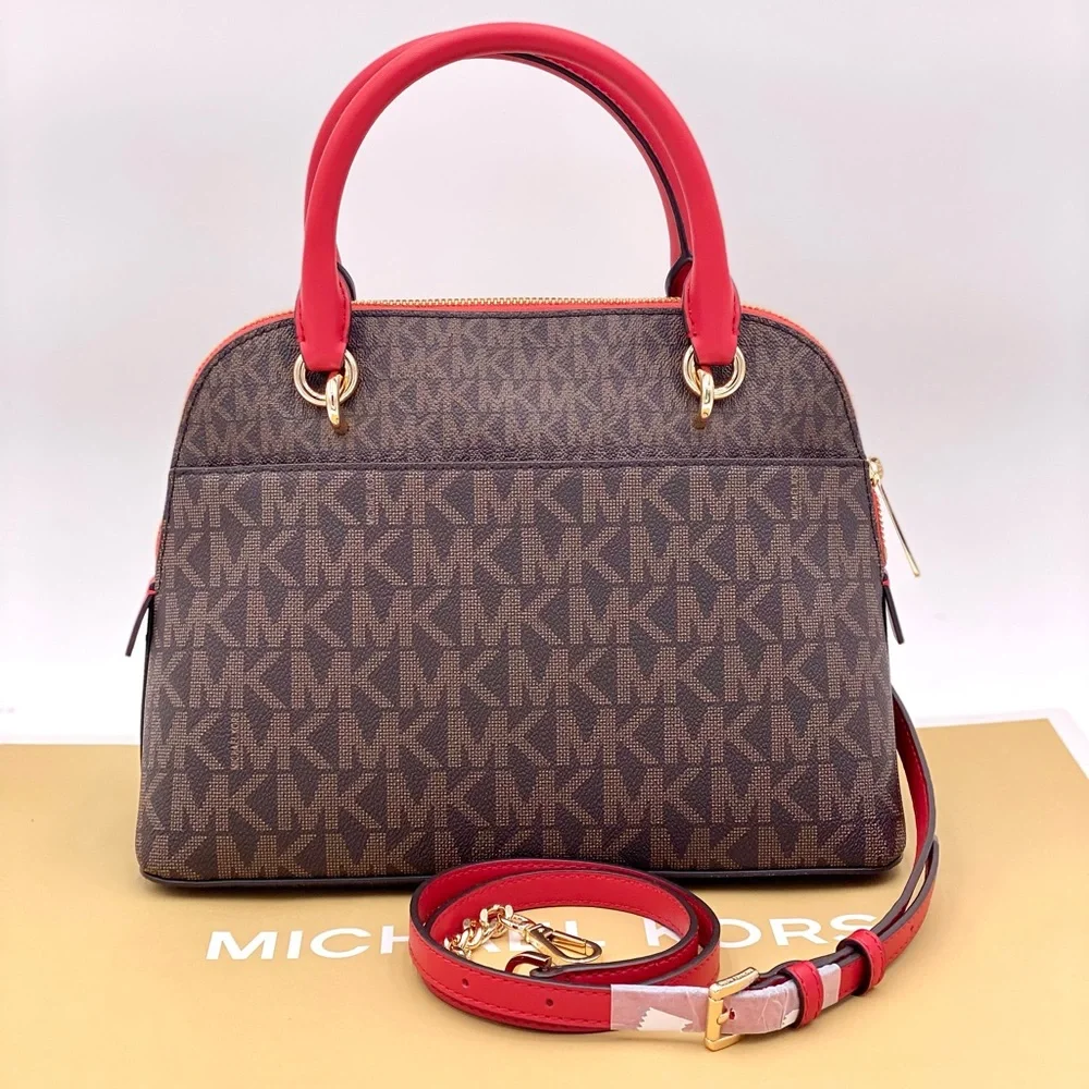 MICHAEL KORS Jet Set Medium Logo Dome Satchel XBODY - Picture 4 of 10